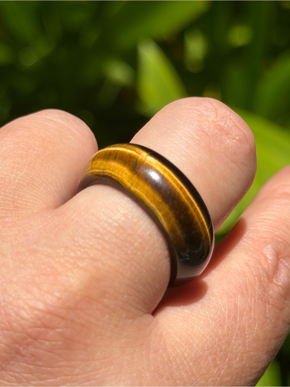 Size 7 natural golden tiger eye‎ ring 1648 - Picture 5 of 8